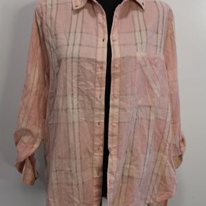 Pink Cream Long Sleeve Blouse